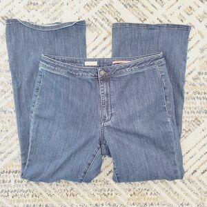 Urban Outfitters Pilcro Womens Wide Leg Flare Jeans Dark Wash Plus Size 16